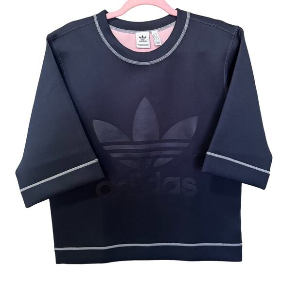 Adidas BR9366 Reversible Sweatshirt Futuristic Top In Navy & White Size Small - Picture 4 of 11